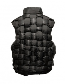 Kapital black interwoven reversible padded vest for men price