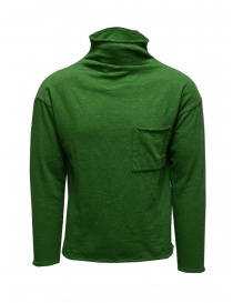 Kapital green turtleneck sweater with pocket EK-457 GRN