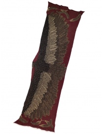 Kapital scarf with brown and burgundy eagle EK-972 ENJ