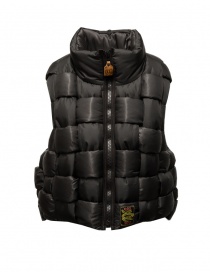 Kapital black interwoven padded vest for woman online