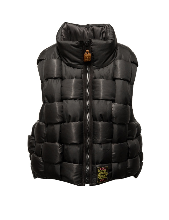 Kapital black interwoven padded vest for woman K2209SJ028 BLK