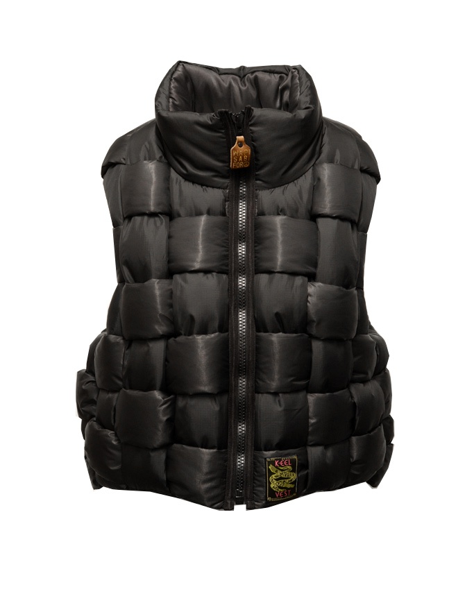 Kapital gilet imbottito intrecciato nero da donna K2209SJ028 BLK gilet donna online shopping