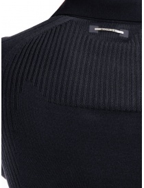 Monobi Woolmax navy blue knitted long-sleeved polo shirt men s knitwear buy online