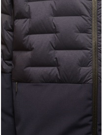 Monobi navy blue down jacket with wool parts price