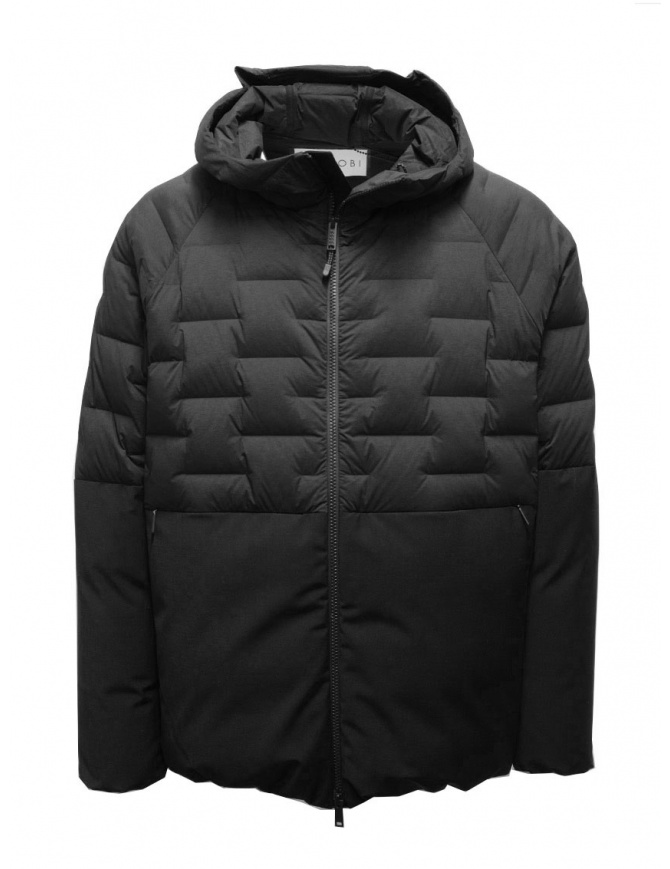 Monobi black down jacket with parts in wool 10825312 F 5099 BLACK mens jackets online shopping
