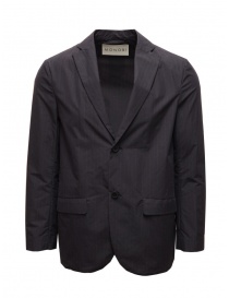 Mens suit jackets online: Monobi Cordura Travel blue pinstriped blazer