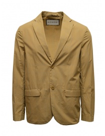 Mens suit jackets online: Monobi light blue checkered beige blazer