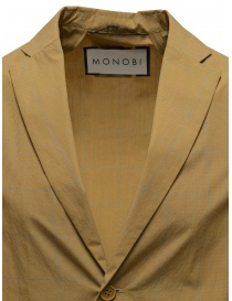 Monobi blazer beige a quadri azzurri prezzo