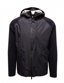 Mens jackets online: Monobi Techknit Patch Shield navy blue jacket
