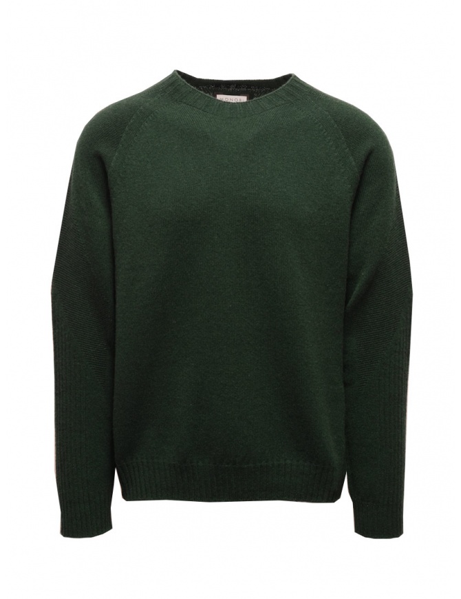 Monobi pullover in cashmere riciclato verde 10891505 F 30025 EVERGREEN maglieria uomo online shopping