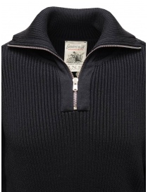 S.N.S. Herning Fendere maglione in lana blu con zip corta prezzo