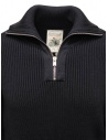 S.N.S. Herning Fendere maglione in lana blu con zip corta 722-00K U2530 ARMY BLUE prezzo