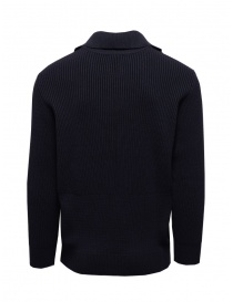 S.N.S. Herning blue wool sweater with short zip
