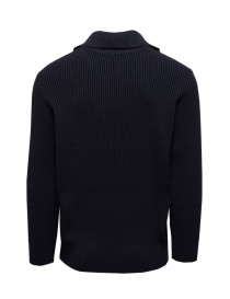 S.N.S. Herning Fendere maglione in lana blu con zip corta acquista online