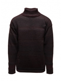 Maglieria uomo online: S.N.S. Herning Fisherman maglione a collo alto color vinaccia