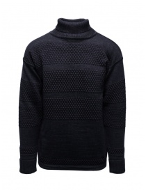 S.N.S. Herning Fisherman maglione blu navy a collo alto 175-00H U2019 NAVY BLUE order online