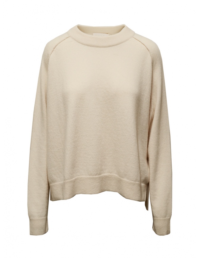 Dune_ Pullover in cashmere bianco antico 01 40 K27U ANTIQUE WHITE pantaloni donna online shopping