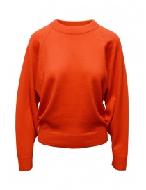 Women s knitwear online: Dune_ lobster colored cashmere pullover