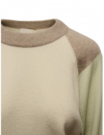 Dune_ beige-green color block cashmere pullover price