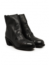 Womens shoes online: Guidi black leather ankle boot with zip