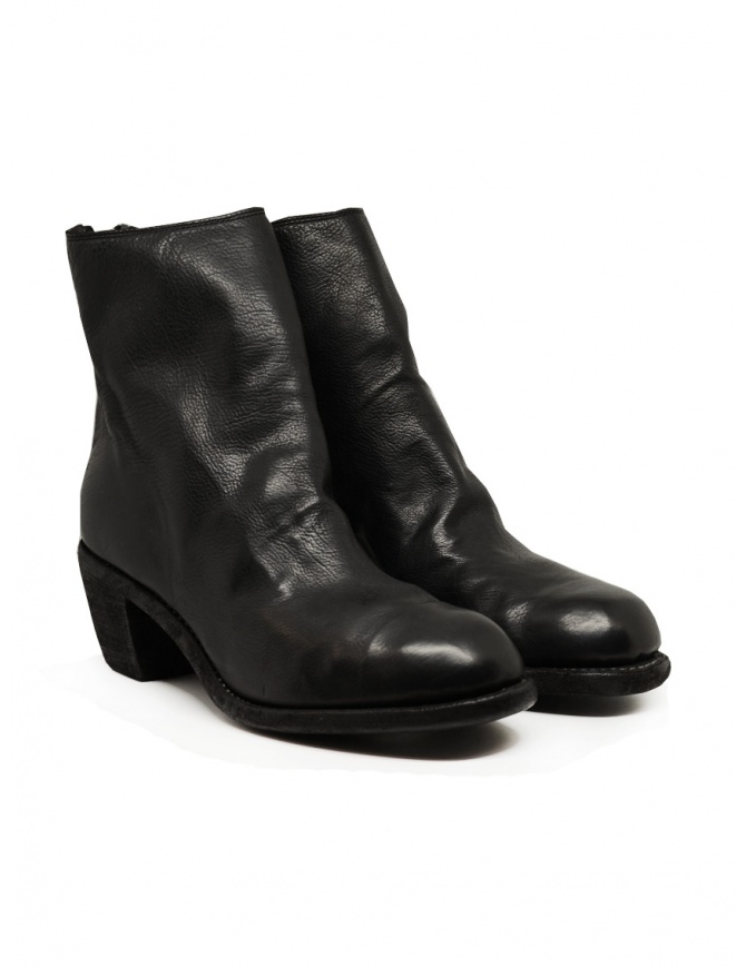 Guidi black leather ankle boot with zip 4006 CALF LINED BLKT