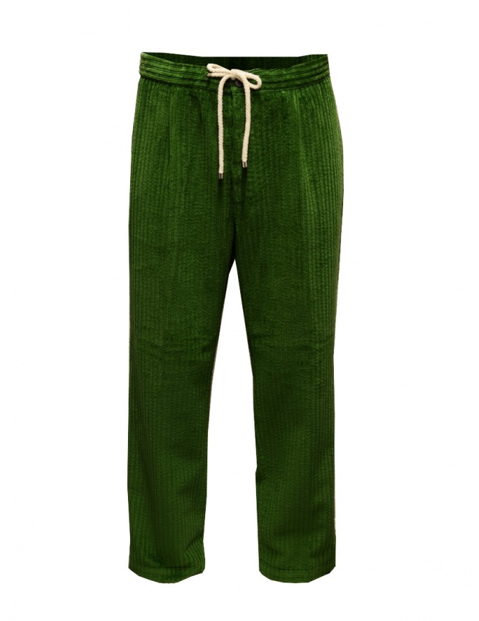 Cellar Door Paja green corduroy trousers PAJA SMERALDO MF371 75 mens trousers online shopping