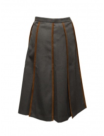 Cellar Door asphalt grey pleated midi skirt