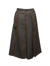 Cellar Door asphalt grey pleated midi skirt buy online