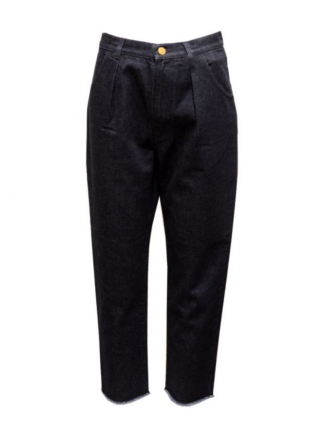 Cellar Door dark blue boyfriend jeans TELA BLU NAVY ID121 69 womens jeans online shopping
