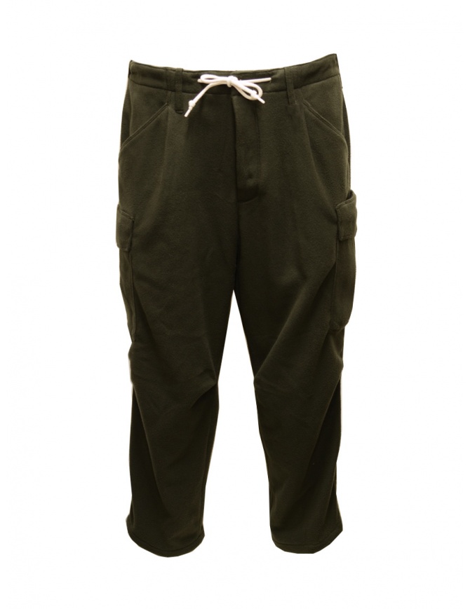 Cellar Door Cargo pants in dark olive green fleece CARGO C OLIVE NIGHTS OQ156 78 mens trousers online shopping