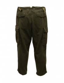 Cellar Door Cargo pants in dark olive green fleece buy online