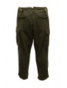 Cellar Door Pantalone cargo in felpa verde oliva scuroshop online pantaloni uomo