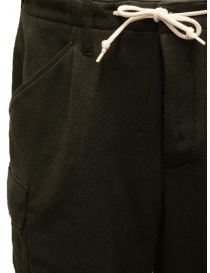 Cellar Door Cargo pants in dark olive green fleece mens trousers buy online