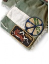 Kapital cross scarf in patchwork fabric and plush K2210XG518 KHA buy online