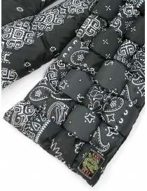 Kapital black bandana design quilted cross scarf