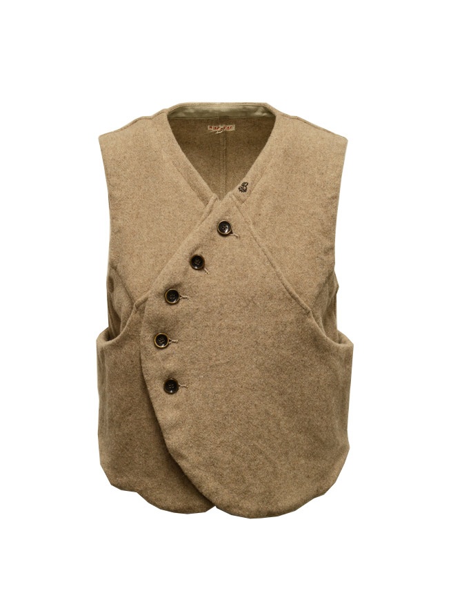 Kapital gilet in lana beige EK-202 BEIGE gilet donna online shopping