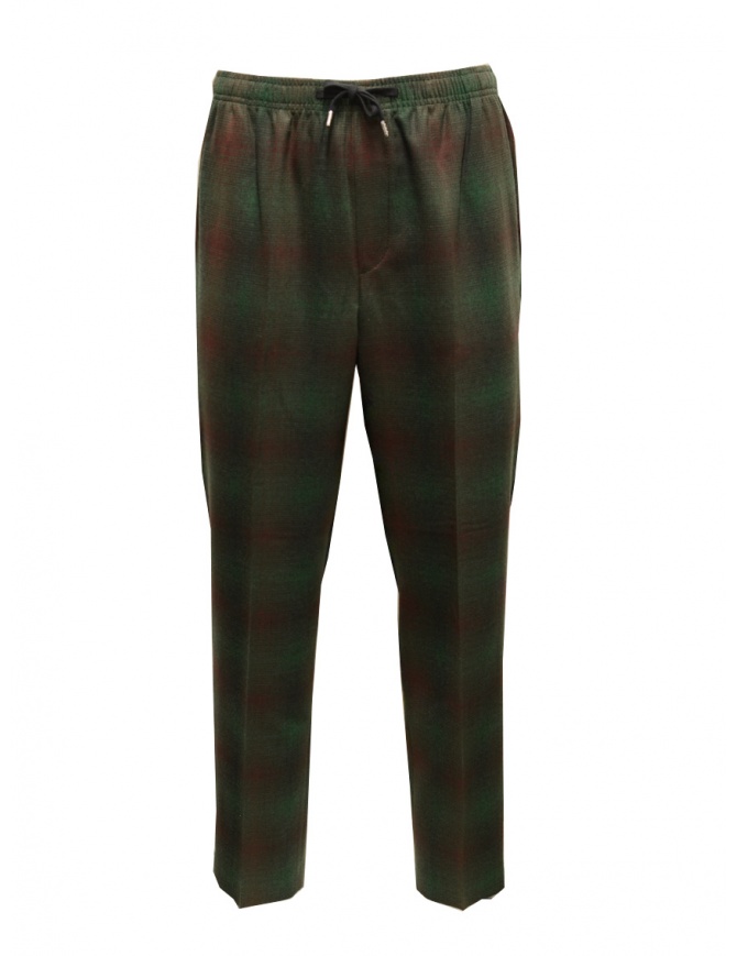 Cellar Door Alfredo green checked wool trousers ALFRED VERDE OW531 201 mens trousers online shopping