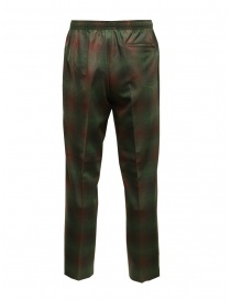 Cellar Door Alfredo green checked wool trousers buy online