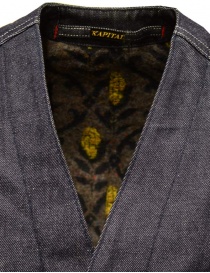 Kapital denim vest lined in wool mens vests price