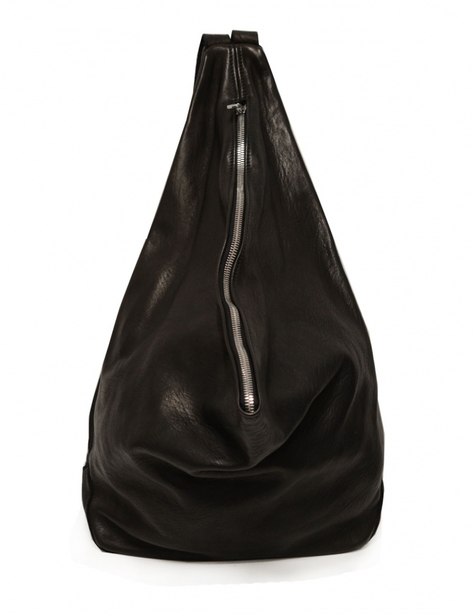 Guidi BV09 large satchel backpack in black leather BV09 SOFT HORSE FG BLKT bags online shopping