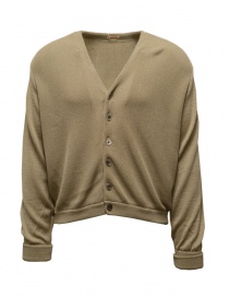 Mens cardigans online: Kapital cardigan "Coneybowy" in beige mixed wool