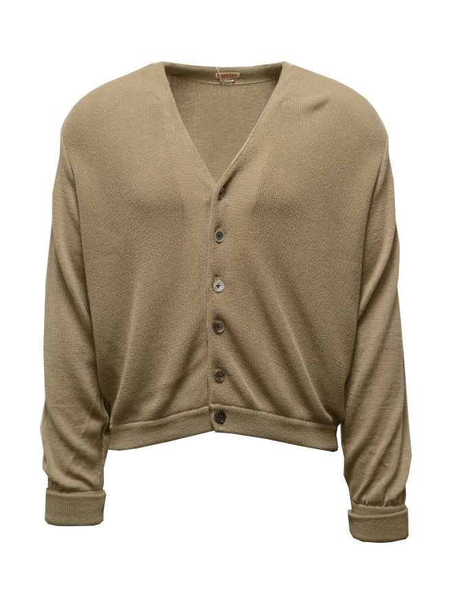 Kapital cardigan "Coneybowy" in beige mixed wool K2213KN150 BEIGE mens cardigans online shopping
