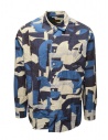 Casey Casey Fabiano blue printed shirt buy online 20HC288 INK