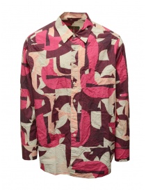 Mens shirts online: Casey Casey Fabiano pink printed shirt