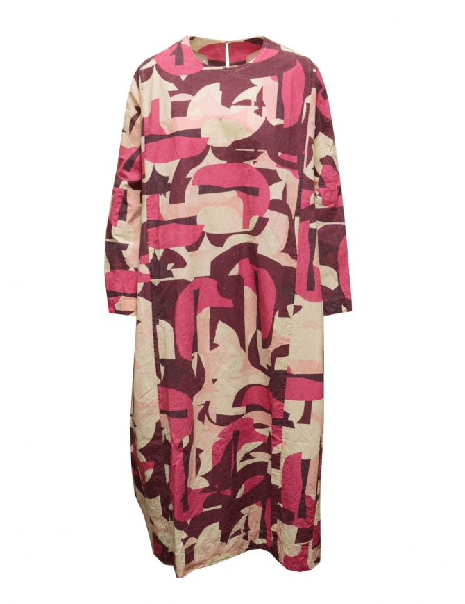 Casey Casey PYJ Rouch pink printed oversized dress 20FR423 PINK womens dresses online shopping
