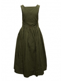 Casey Casey Tabi khaki V-neck sleeveless dress