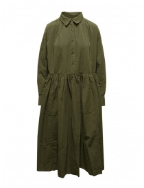 Womens dresses online: Casey Casey Yukari khaki long shirt dress