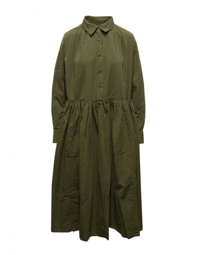 Casey Casey Yukari khaki long shirt dress 20FR429 KHAKI womens dresses online shopping