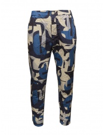 Casey Casey Rocky pantaloni stampati blu 20HP186 INK order online