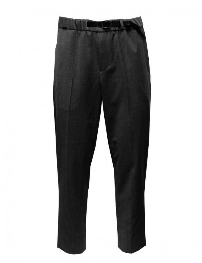 Monobi black pants with integrated belt 11162404 F 101 BLACK mens trousers online shopping